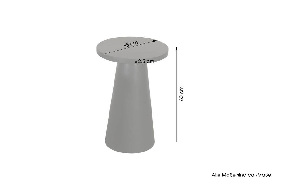 Beistelltisch CONE schwarz lackiert Akazie H/D: ca. 60x35 cm
