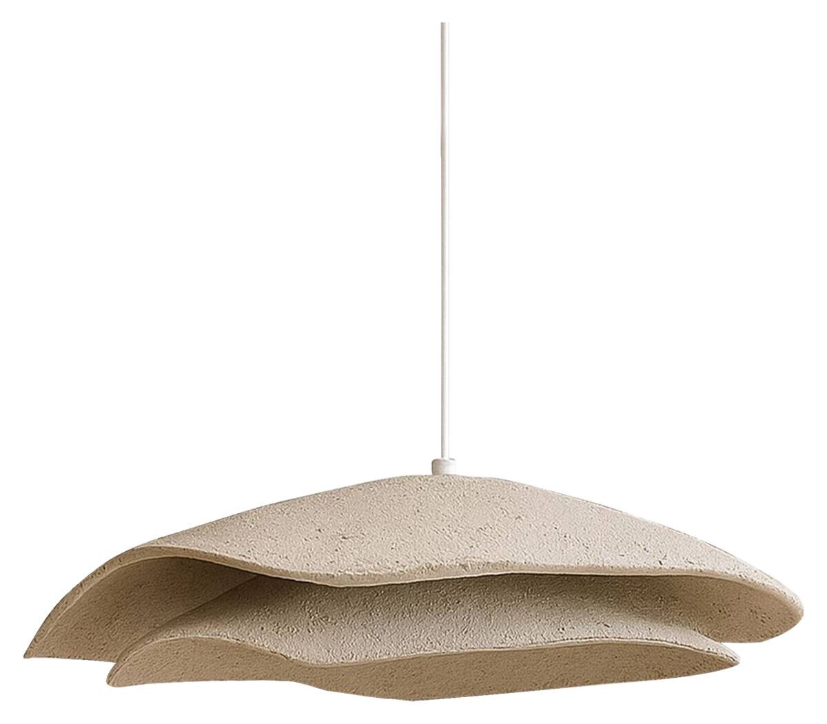 Opviq Pendelleuchte creme weiß Metall B/T/L: ca. 50x50x50 cm E27 1 Brennstellen