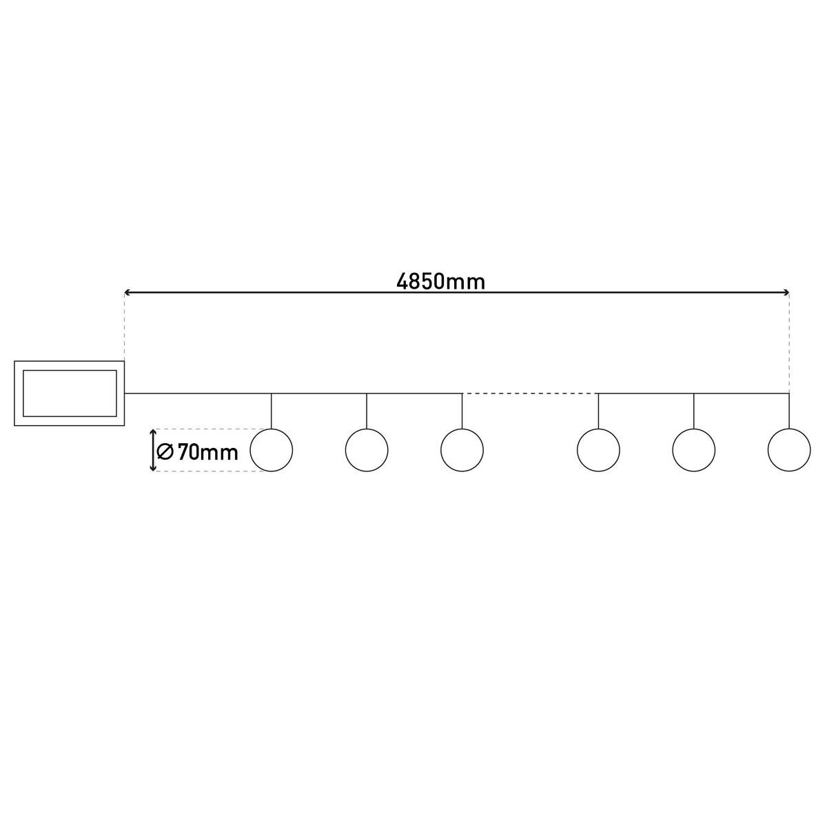Solarlichterkette 5313022 schwarz Kunststoff B/H/T: ca. 7x10x485 cm