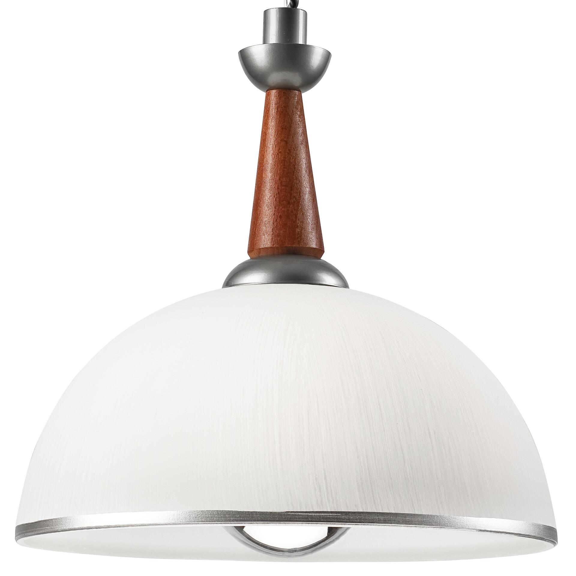 Lamkur Deckenleuchte silber Glas B/H/L: ca. 64x30x64 cm E27 1 Brennstellen