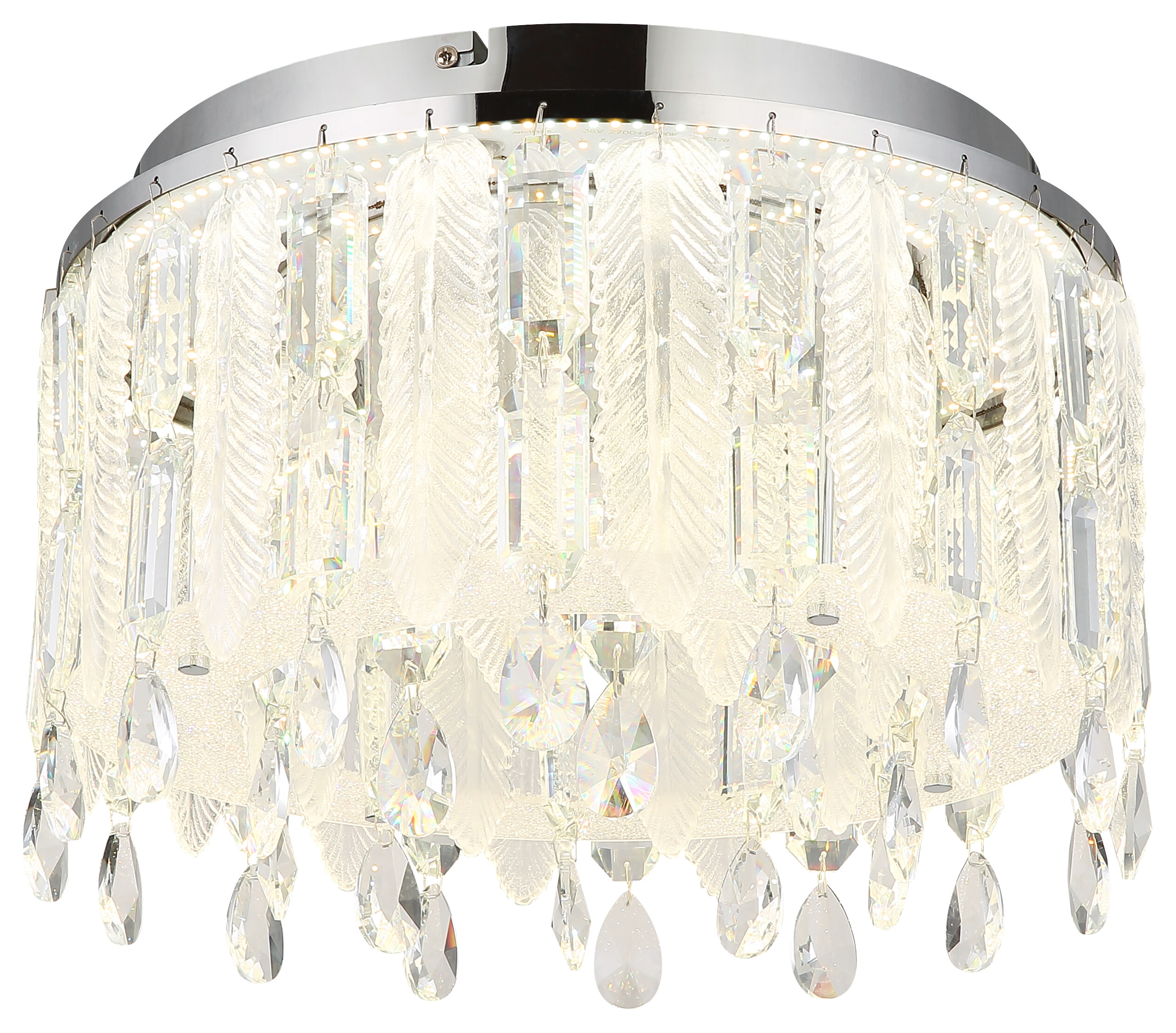 GLOBO Deckenleuchte Chrom klar Metall H/D: ca. 26x38 cm 1 Brennstellen