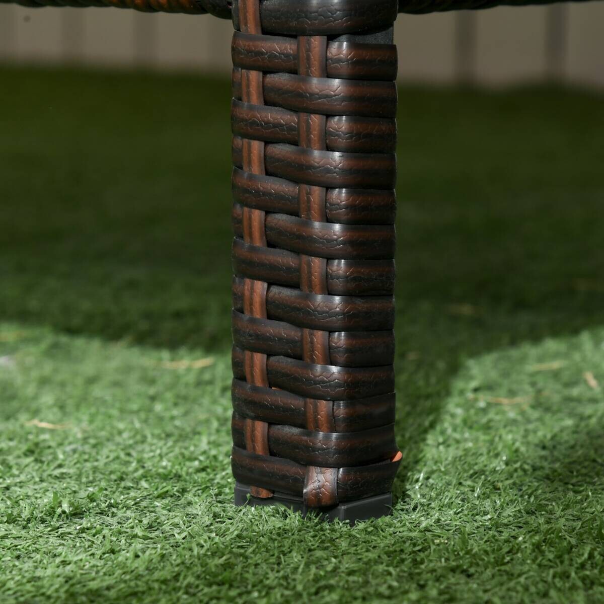 Outsunny Gartensofa braun Stahl B/H/L: ca. 68x78x173 cm