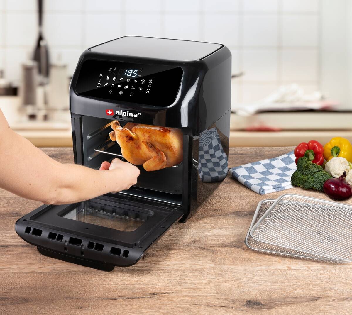 alpina Heißluftfritteuse 871125219568 schwarz Kunststoff ca. 2 l