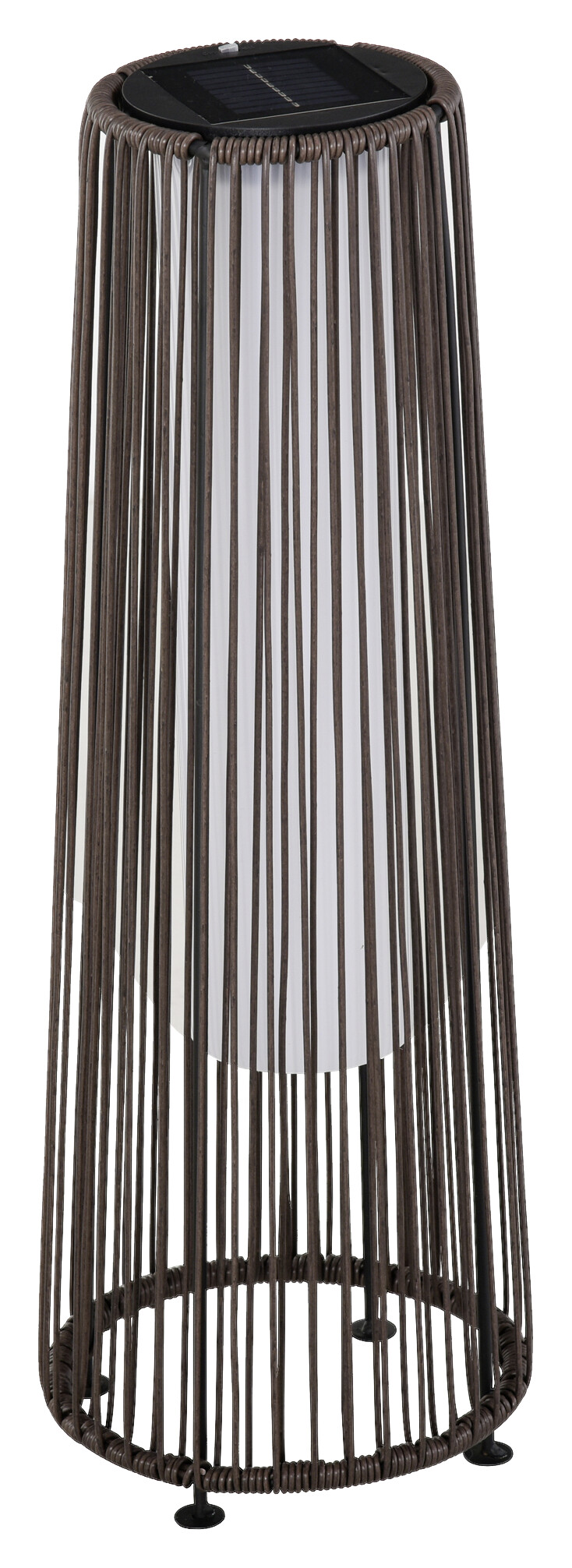 Solarleuchte braun Stahl Kunststoff B/H/L: ca. 21,5x61x21,5 cm