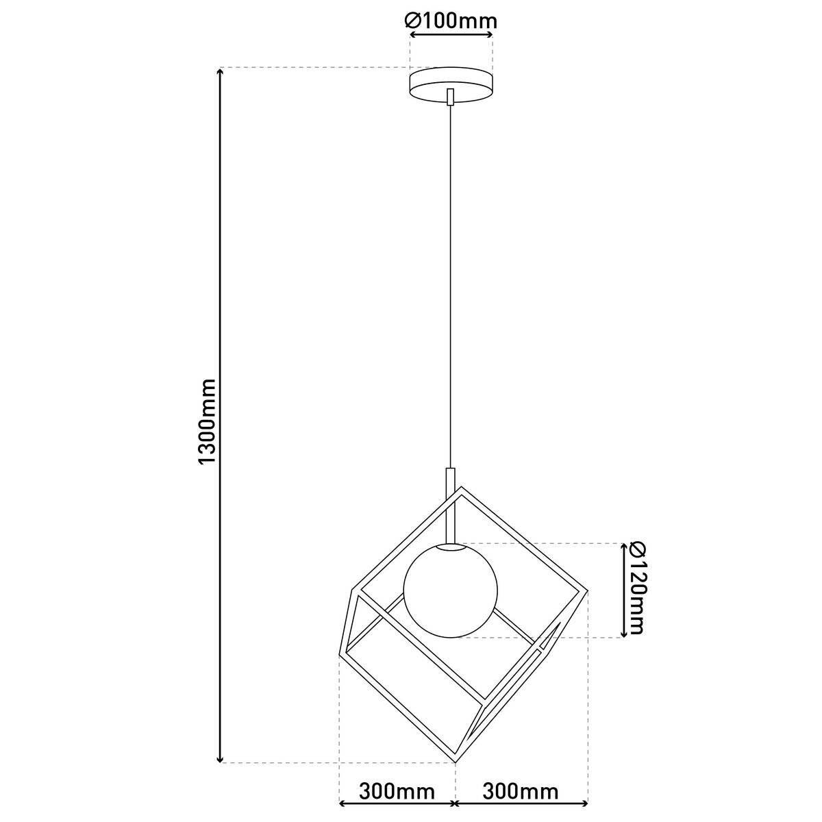 Näve Leuchten Pendelleuchte 6107822 schwarz Glas Metall B/H/T: ca. 30x100x30 cm G9 1 Brennstellen