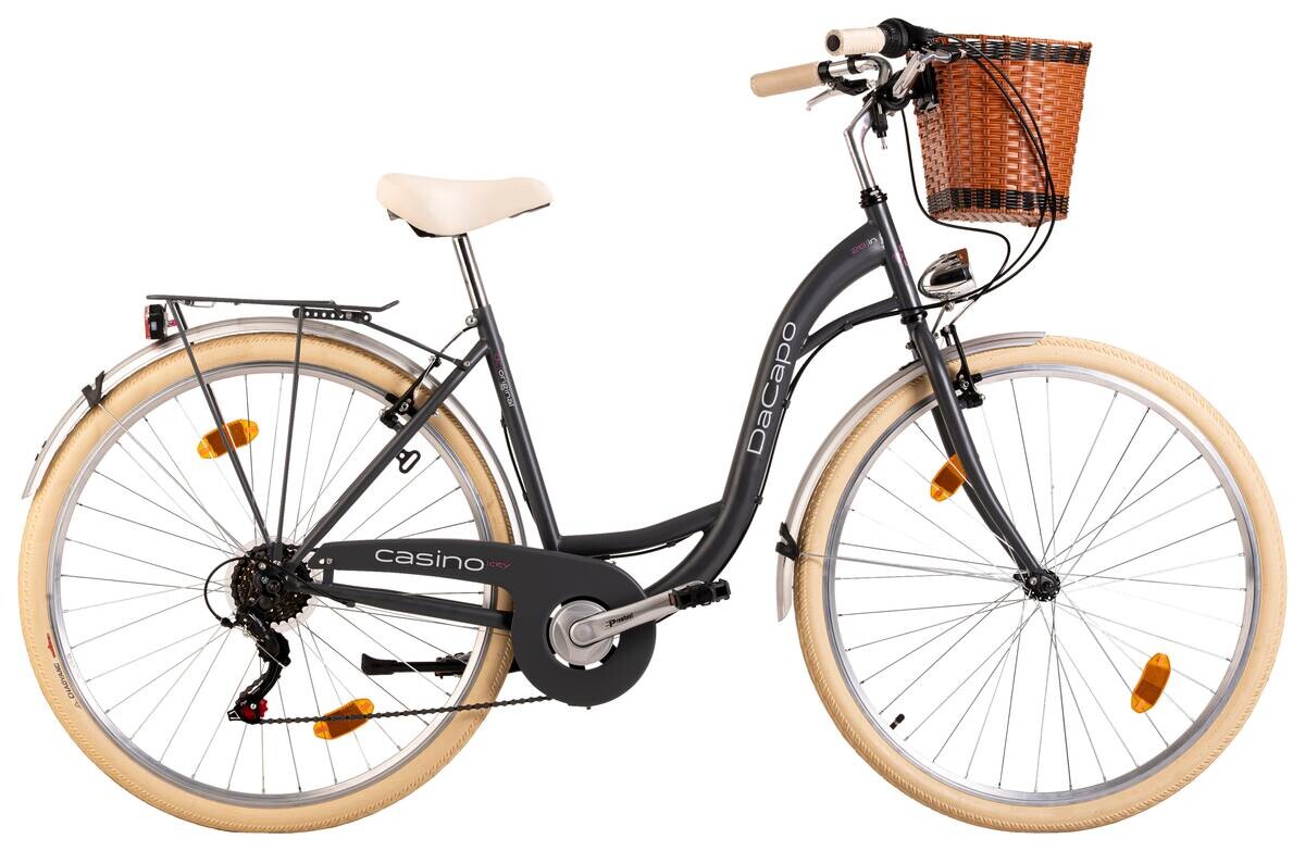 DaCapo Damenfahrrad Casino 168C 28 Zoll Rahmenhöhe 48 cm 6 Gänge anthrazit anthrazit ca. 28 Zoll