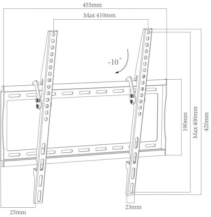 VCM TV-Wandhalterung TV Wandhalterung