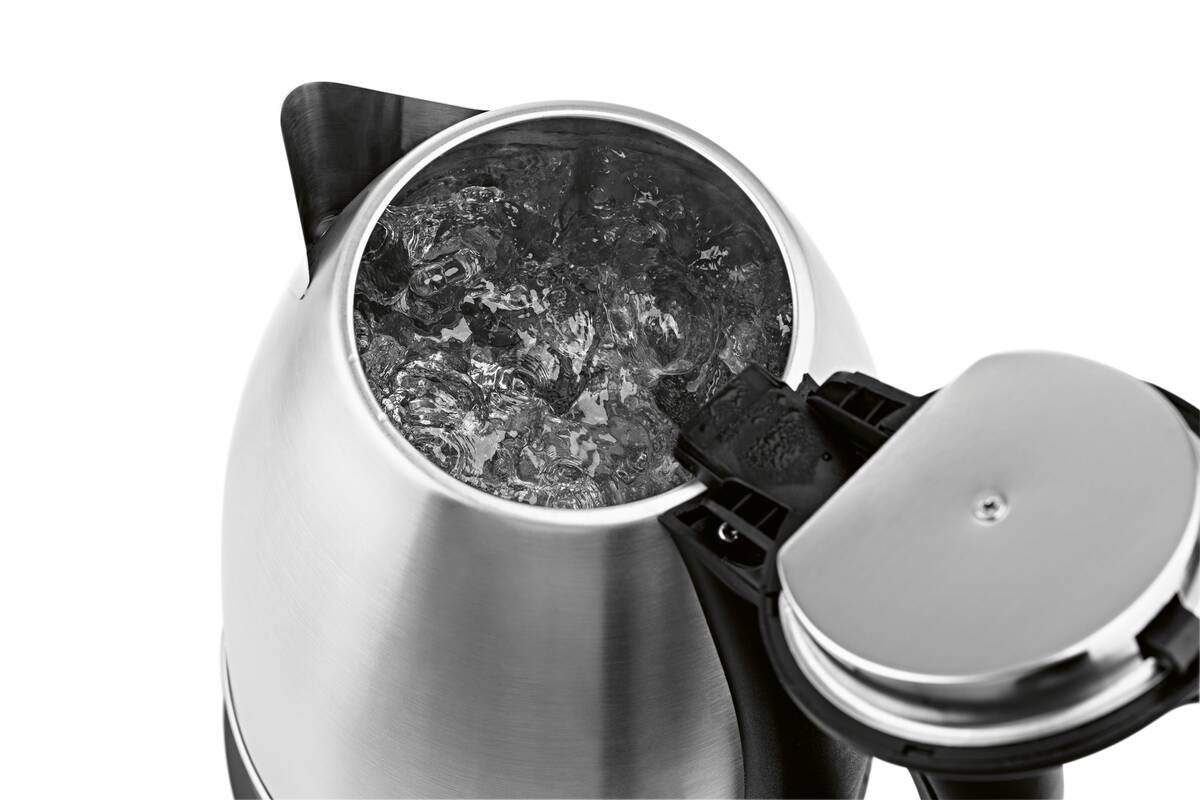 GOURMETmaxx Wasserkocher 13704 schwarz silber Kunststoff Edelstahl B/H/L: ca. 16x24x21 cm ca. 1,8 l