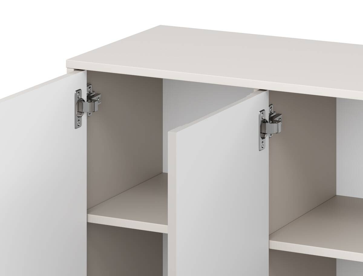 Kommode MAZOMA Eiche Kaschmirgrau Nachbildung gold Optik B/H/T: ca. 154x82x39 cm