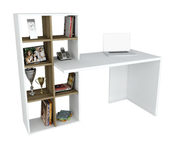 Schreibtisch Win weiß walnuss Nachbildung B/H/T: ca. 120x73x60 cm Schreibtisch Win weiß walnuss Nachbildung B/H/T: ca. 120x73x60 cm