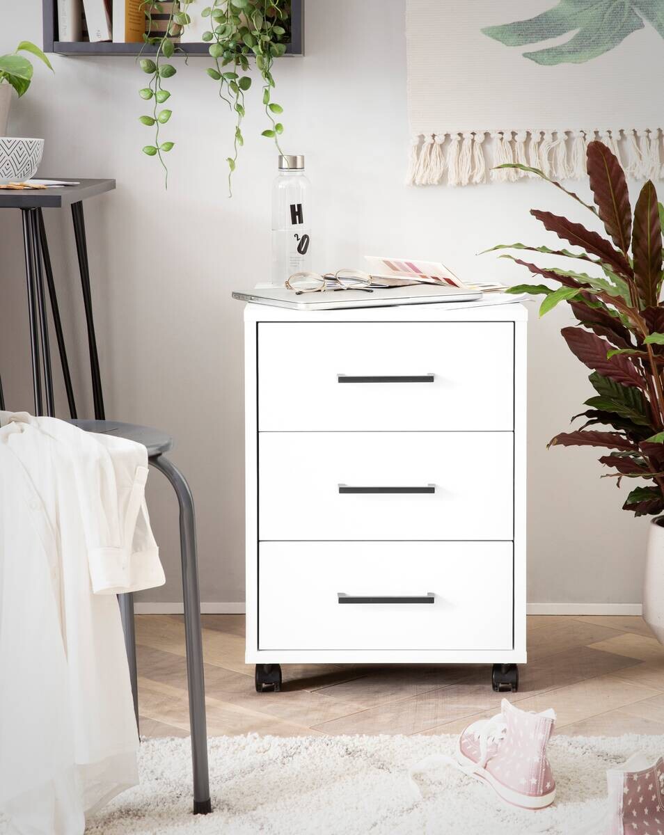 Rollcontainer Ruby weiß matt B/H/T: ca. 40,1x57x50 cm Rollcontainer Ruby weiß matt B/H/T: ca. 40,1x57x50 cm