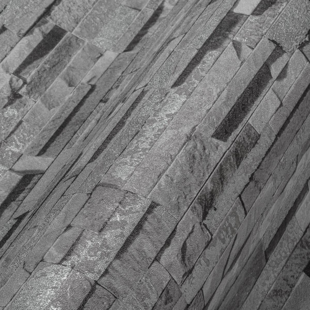 A.S.Creation Vliestapete grau B/H/D: ca. 53x1005x9,1 cm