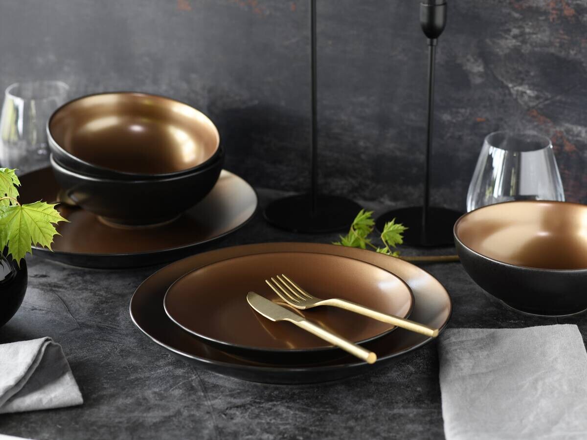 CreaTable Kombiservice Glamour gold Keramik