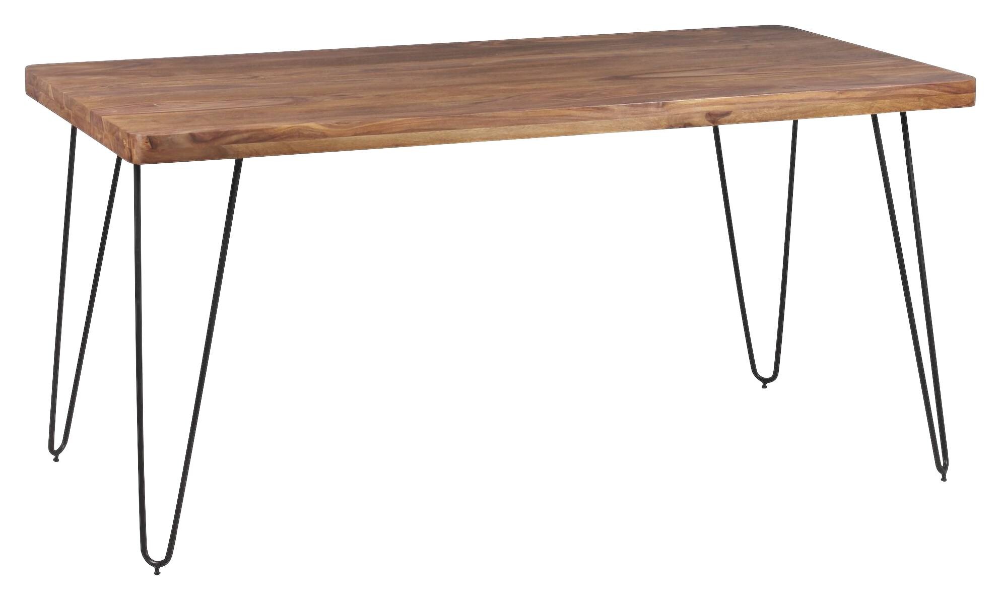 Esstisch natur schwarz B/H/T: ca. 160x76x80 cm