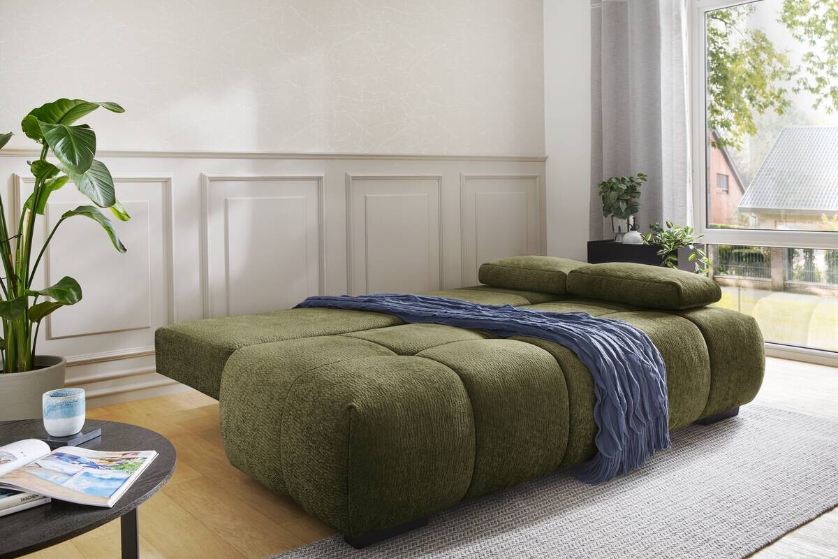 Schlafsofa grün Kunststoff B/H/T: ca. 213x86x101 cm Schlafsofa grün Kunststoff B/H/T: ca. 213x86x101 cm