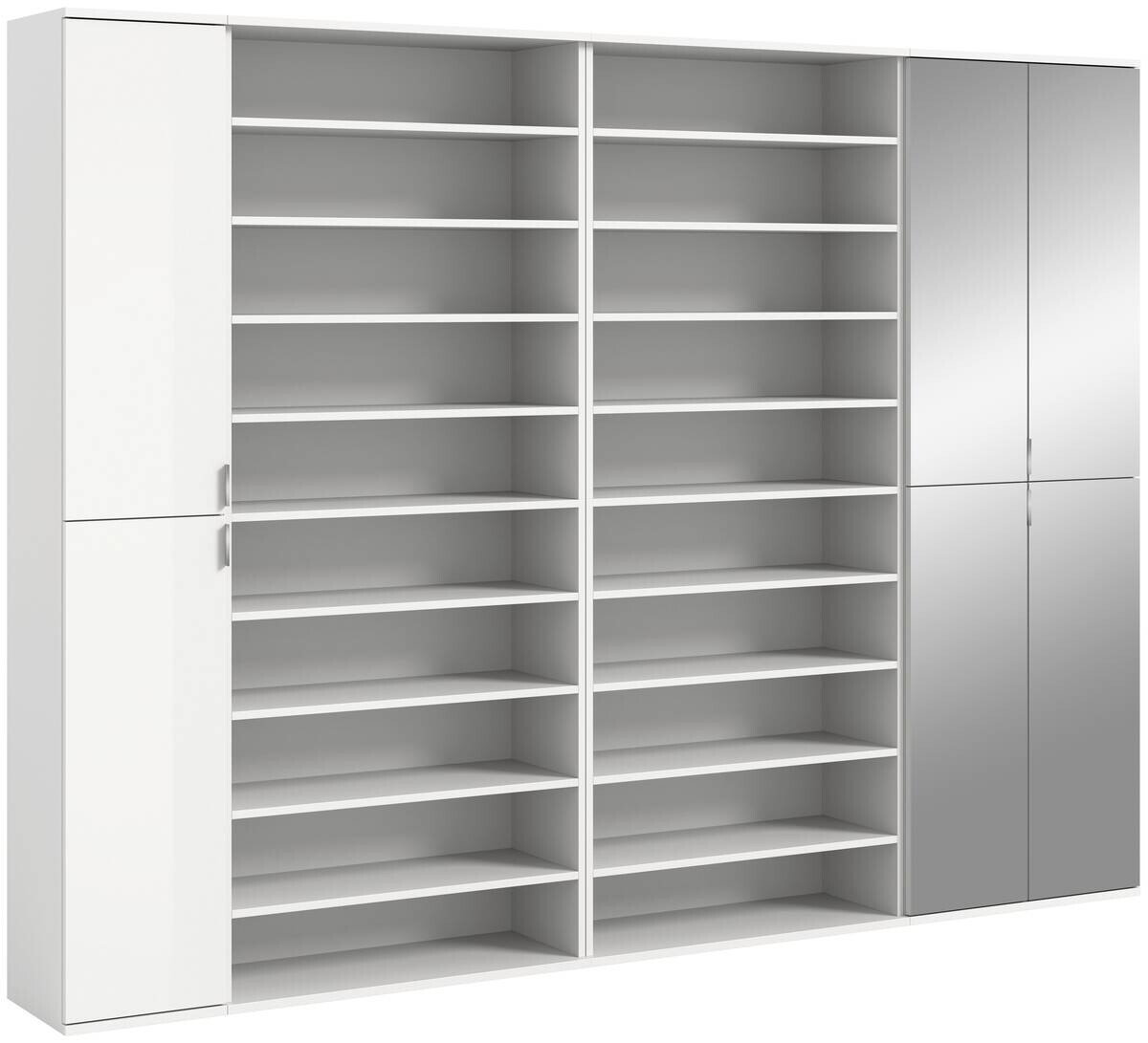 Garderobe PROJEKT X weiß weiß Hochglanz B/H/T: ca. 232x191x37 cm