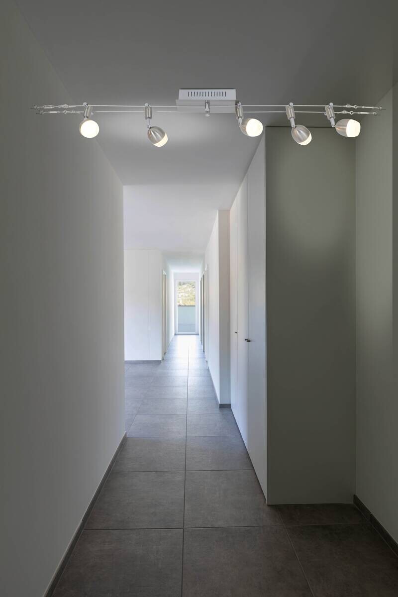 Näve Leuchten LED-Leuchten 1250942 stahlfarbig Kunststoff Metall B/H/T: ca. 6x12x50 cm 5 Brennstellen