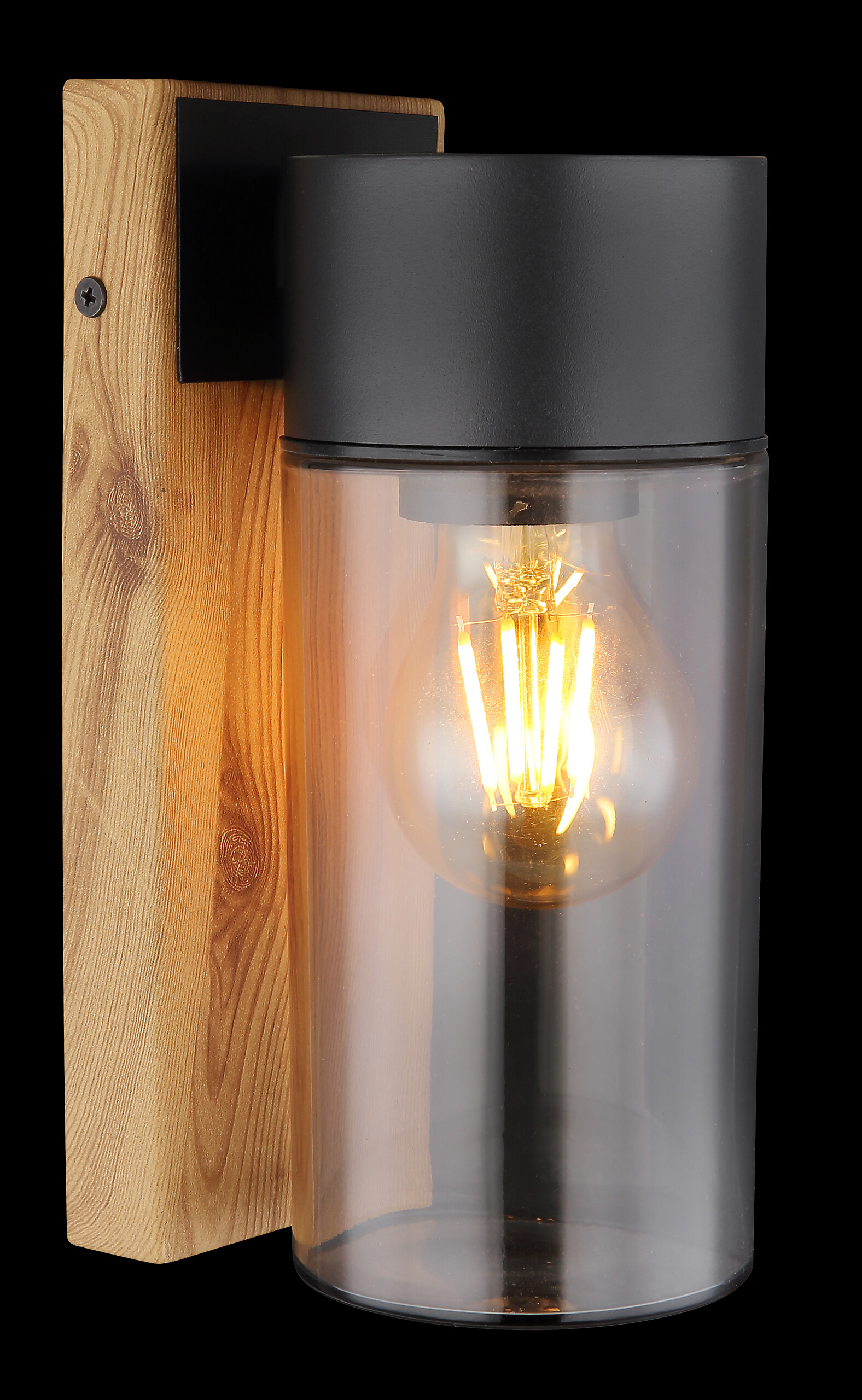 Außenleuchte 31975 Etsi schwarz Rauch B/H/D: ca. 9x22,5x9 cm