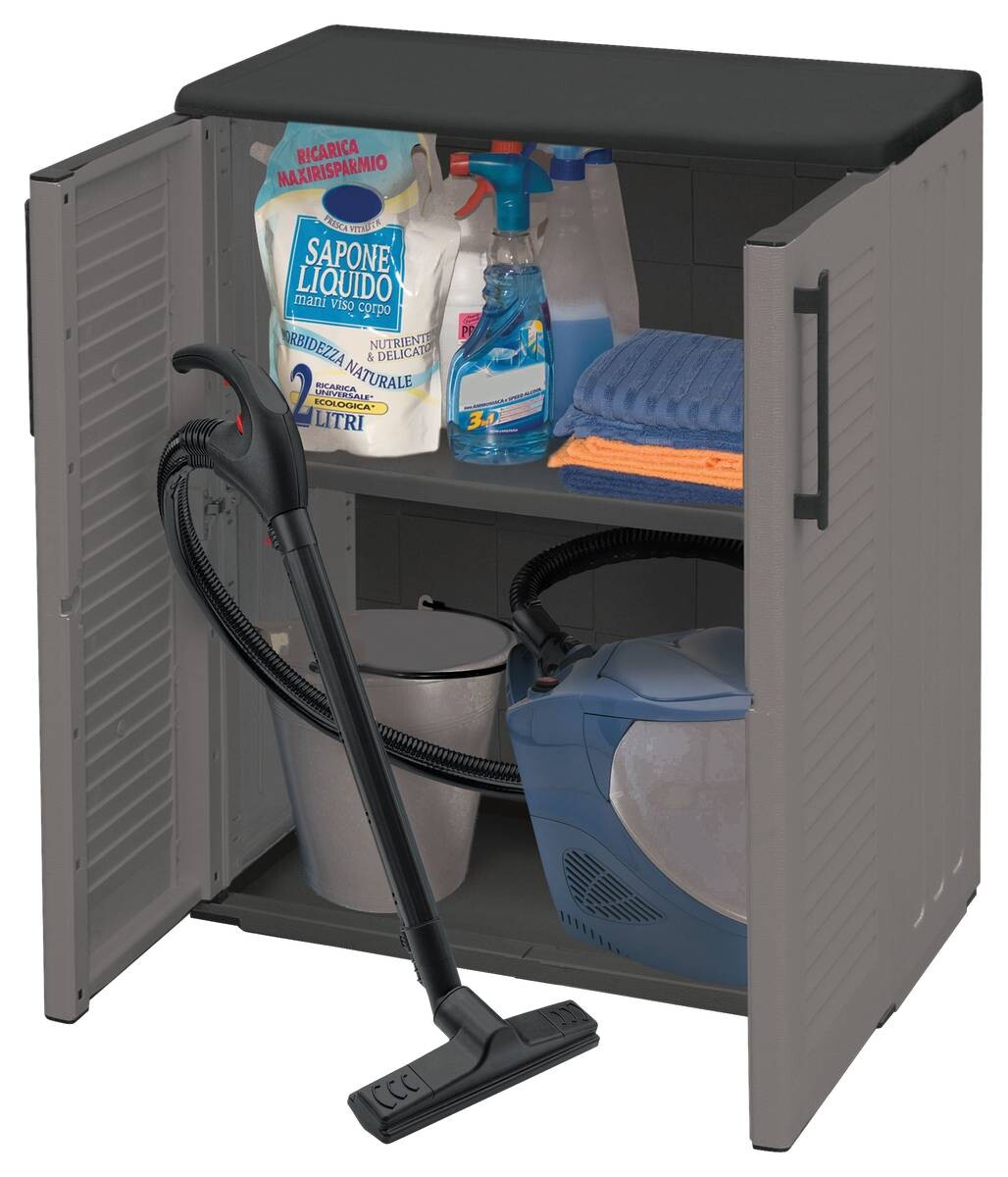 ArtPlast Kunststoffschrank Easy grau B/H/T: ca. 68x84x37 cm