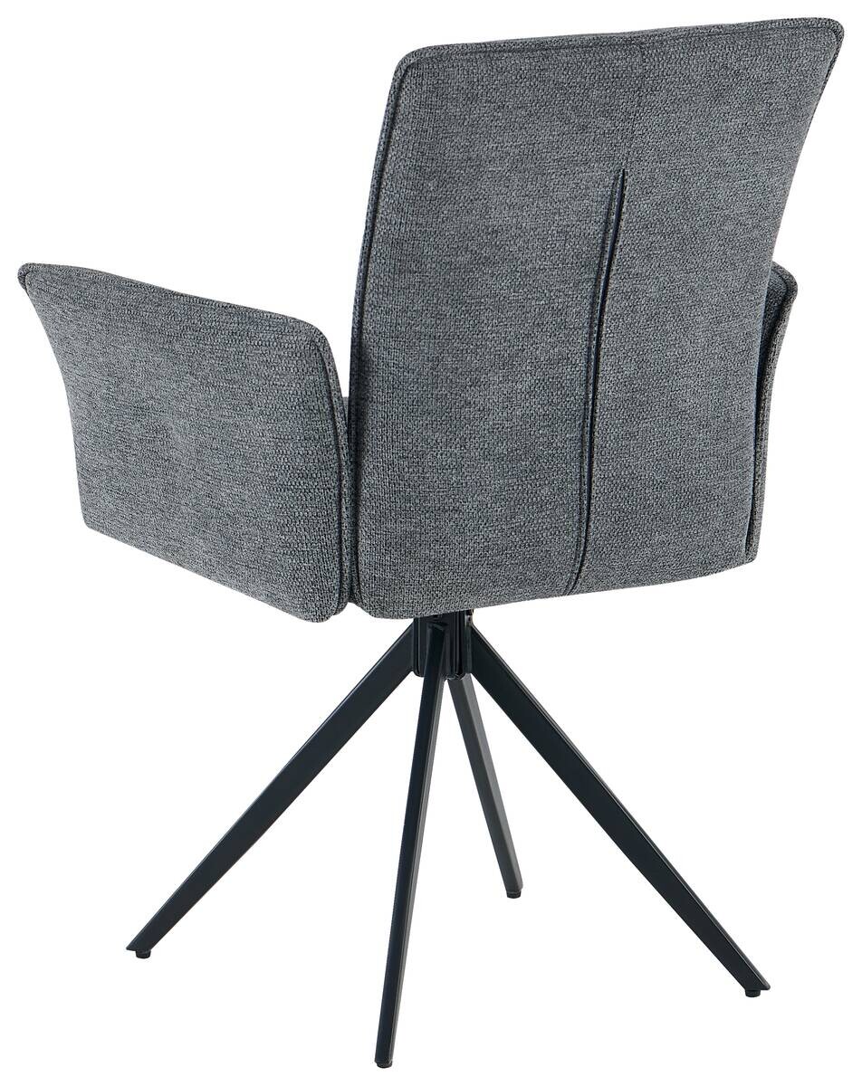 Stuhl Lima grau Webstoff B/H/T: ca. 65x92x65 cm