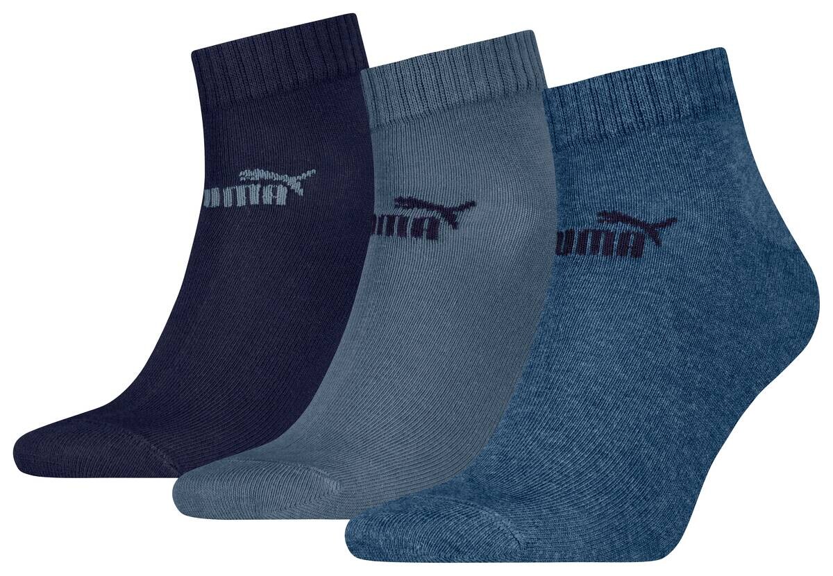 Puma Damen & Herren-Socken Puma jeansblau 3 Packstücke Größe 39-42