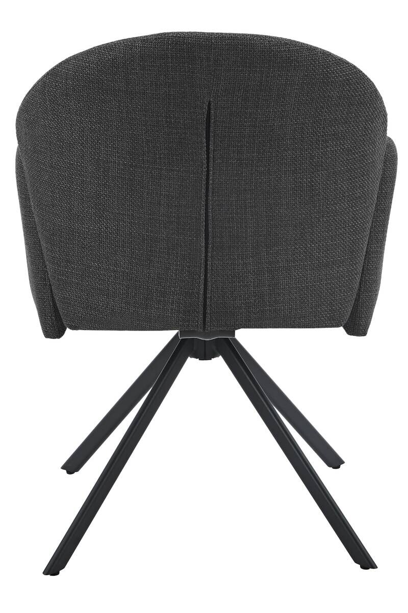 Drehstuhl Holly anthrazit Microfaser Webstoff B/H/T: ca. 57x84x61 cm
