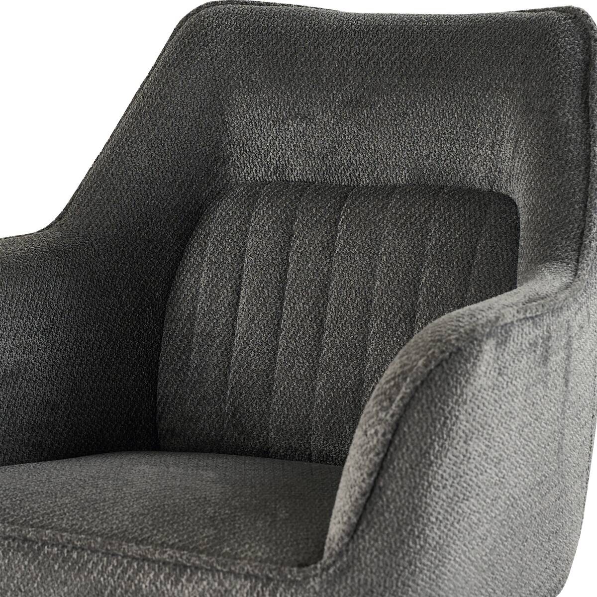 Armlehnstuhl Verena anthrazit Webstoff B/H/T: ca. 60,5x87x63 cm