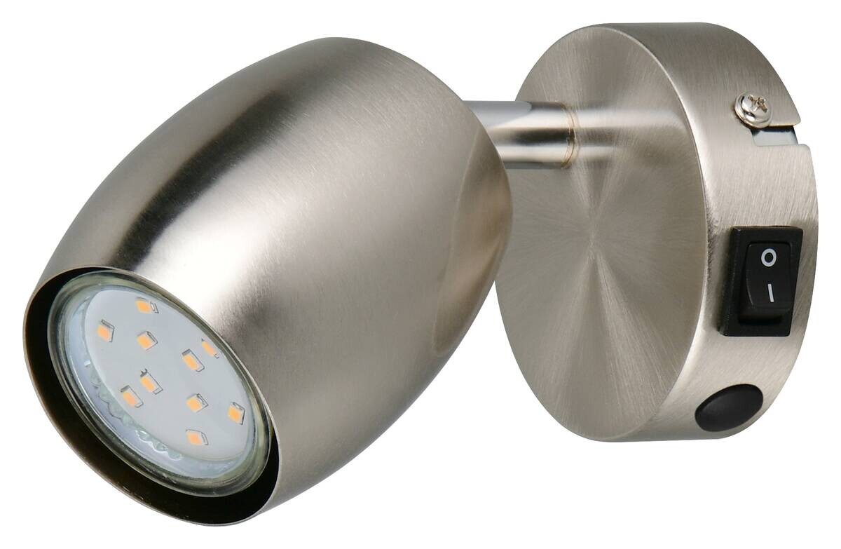 Reality Leuchten Spots Nancy nickel matt Metall B/H/L: ca. 9,5x14x8 cm GU10 1 Brennstellen