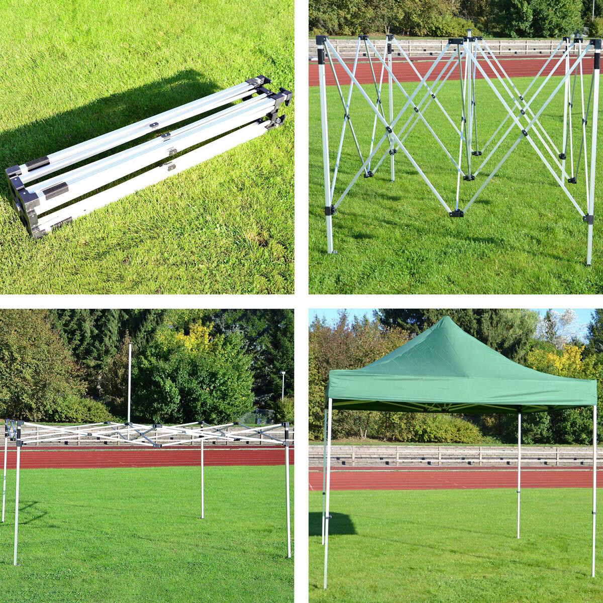 VCM Pavillon PROFI grün Polyester-Mischgewebe B/H/L: ca. 300x220x300 cm