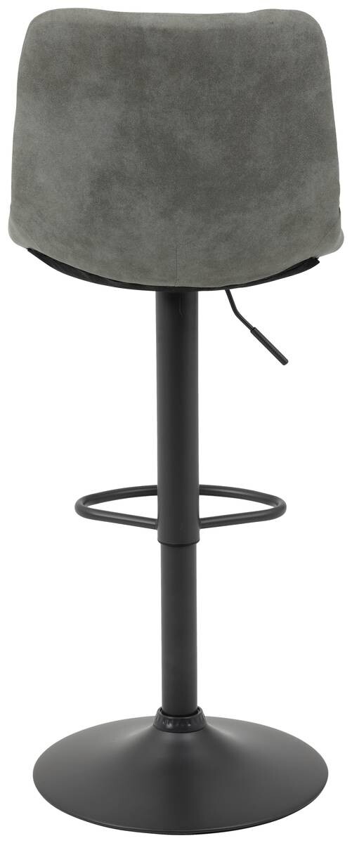Barhocker Yvonne 2er Set grau Vintage Microfaser B/H/T: ca. 43x113x44 cm