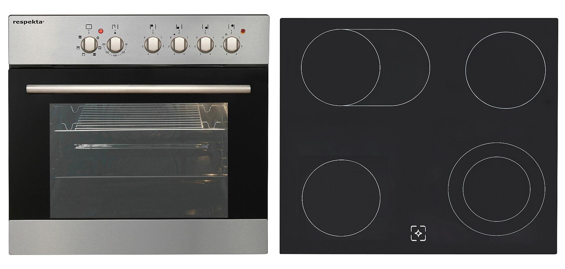 Respekta Küchenblock Amanda weiß Hochglanz B/H/T: ca. 210x200x60 cm