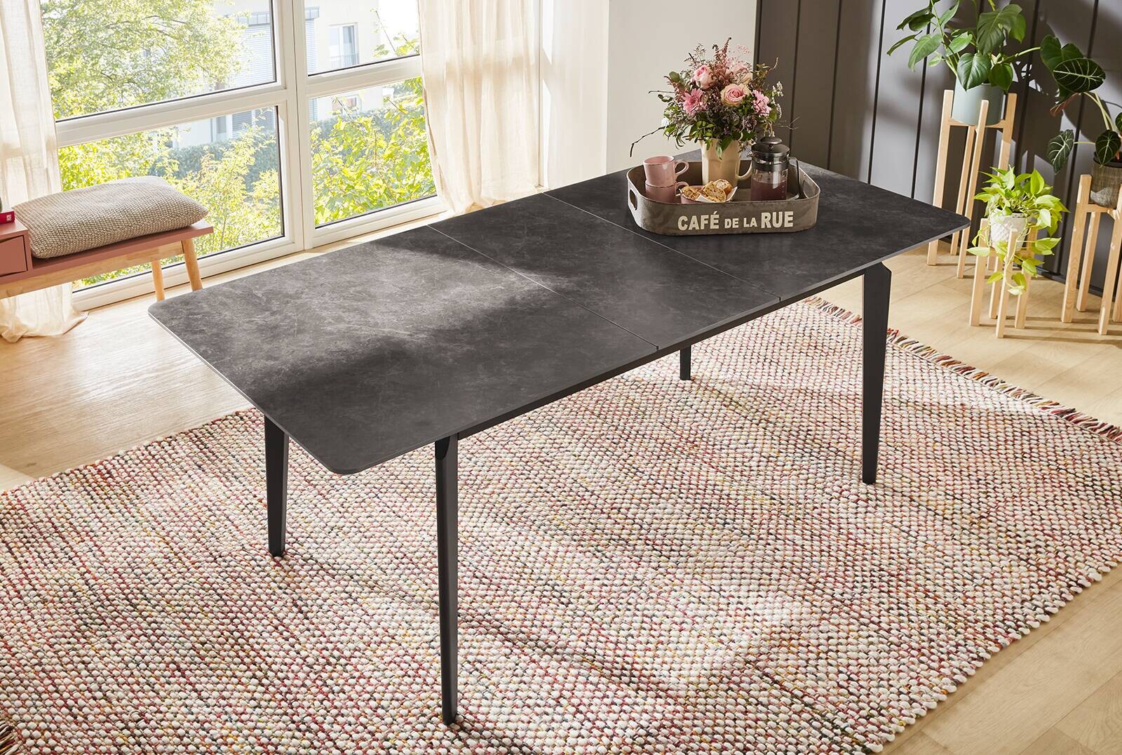 Esstisch anthrazit B/H/T: ca. 160x76x90 cm