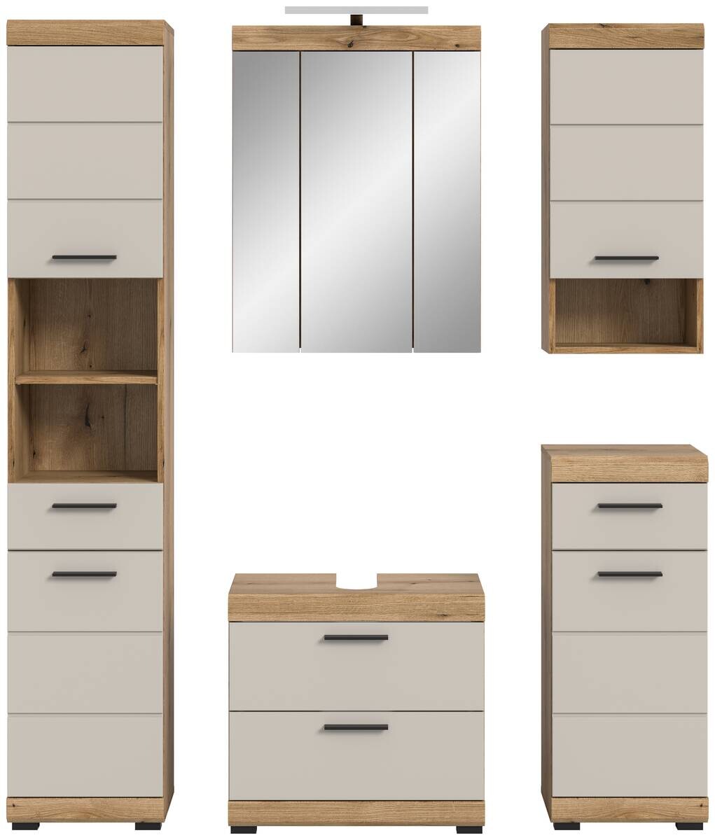 Badezimmer-Set Scout Evoke Oak Nachbildung Kaschmirgrau Nachbildung B/H/T: ca. 164x191x34 cm