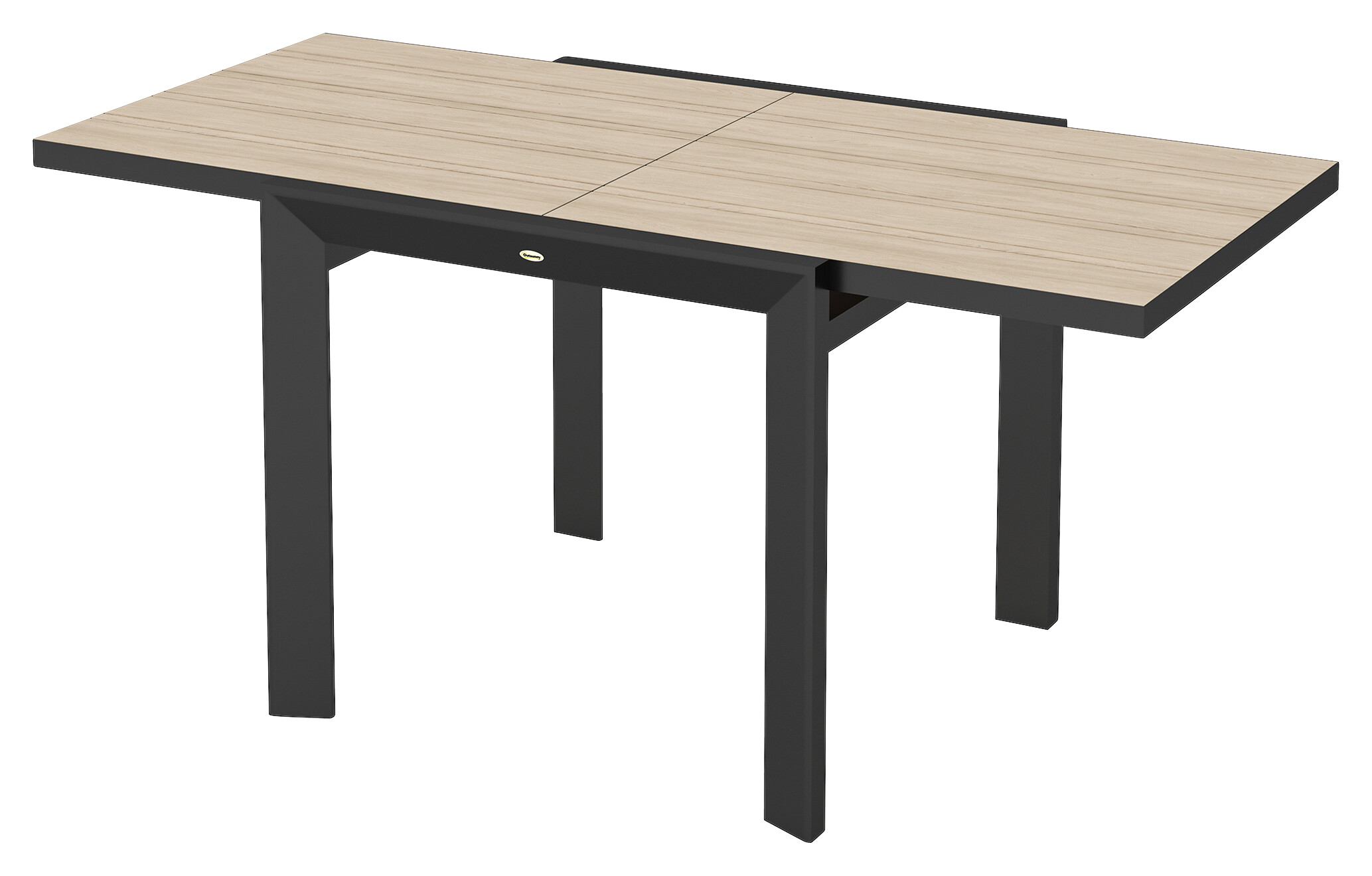 Outsunny Gartentisch Holzoptik Aluminium B/H/L: ca. 80x75x160 cm