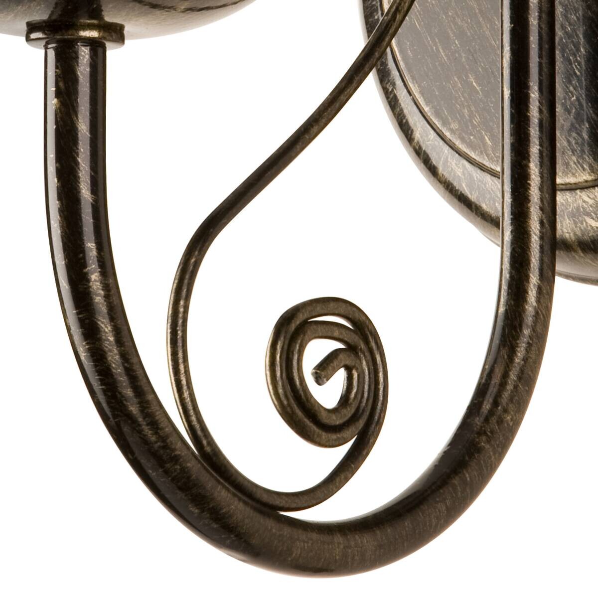 Lamkur Wandleuchte Donato schwarz Stahl H/L: ca. 20x19 cm E14 1 Brennstellen