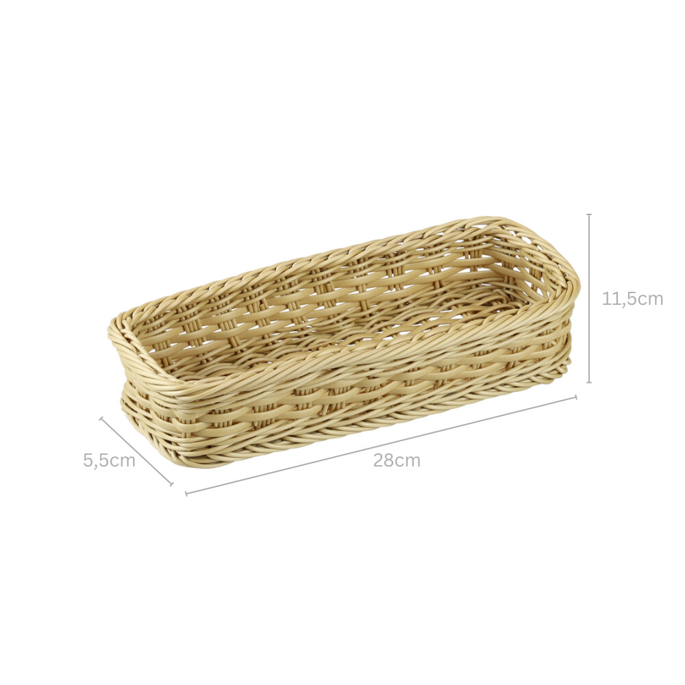 Kesper Brot und Obstkorb weiß Kunststoff B/H/L: ca. 23,5x30,5x21 cm