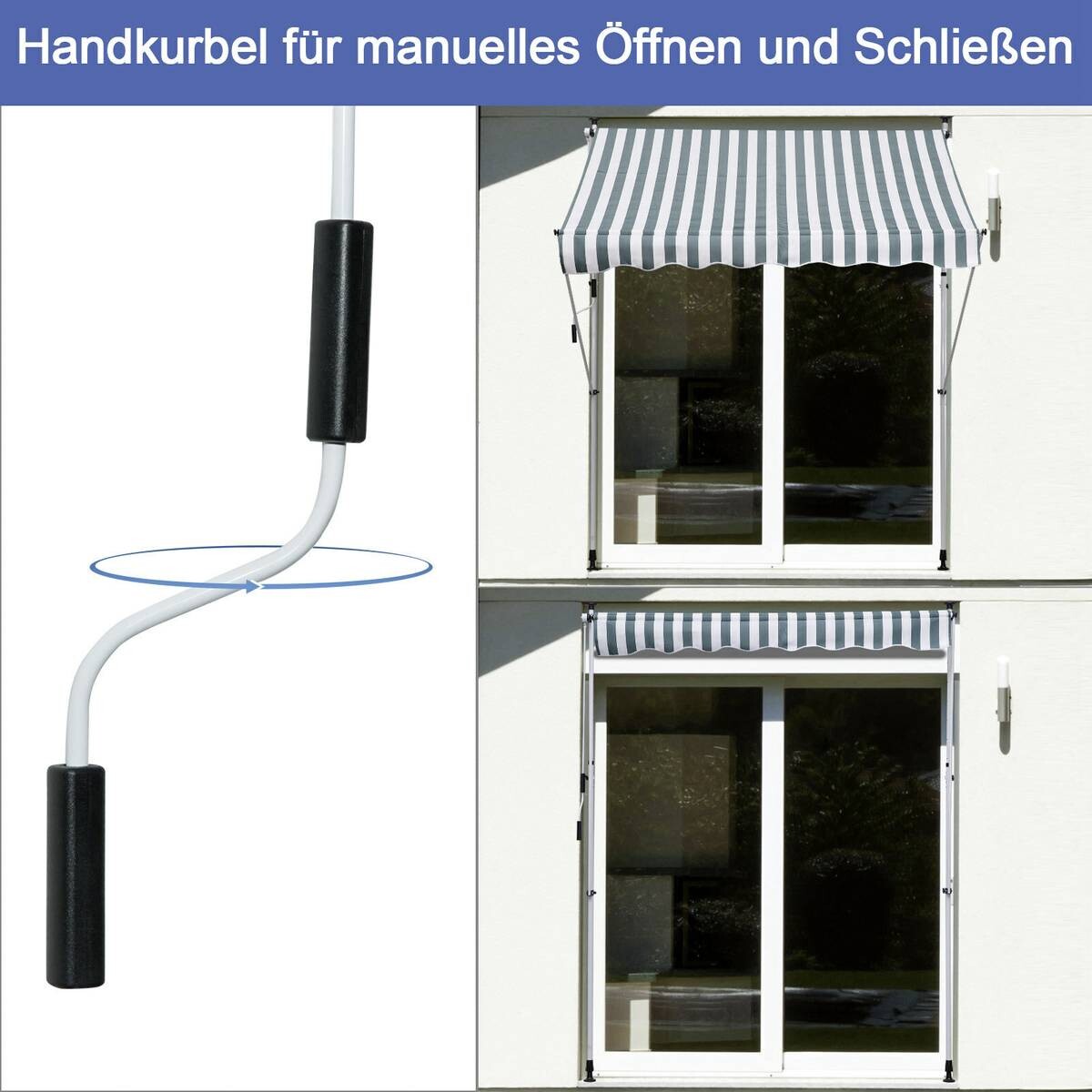 Outsunny Klemm-Markise grün B/H/L: ca. 200x280x150 cm