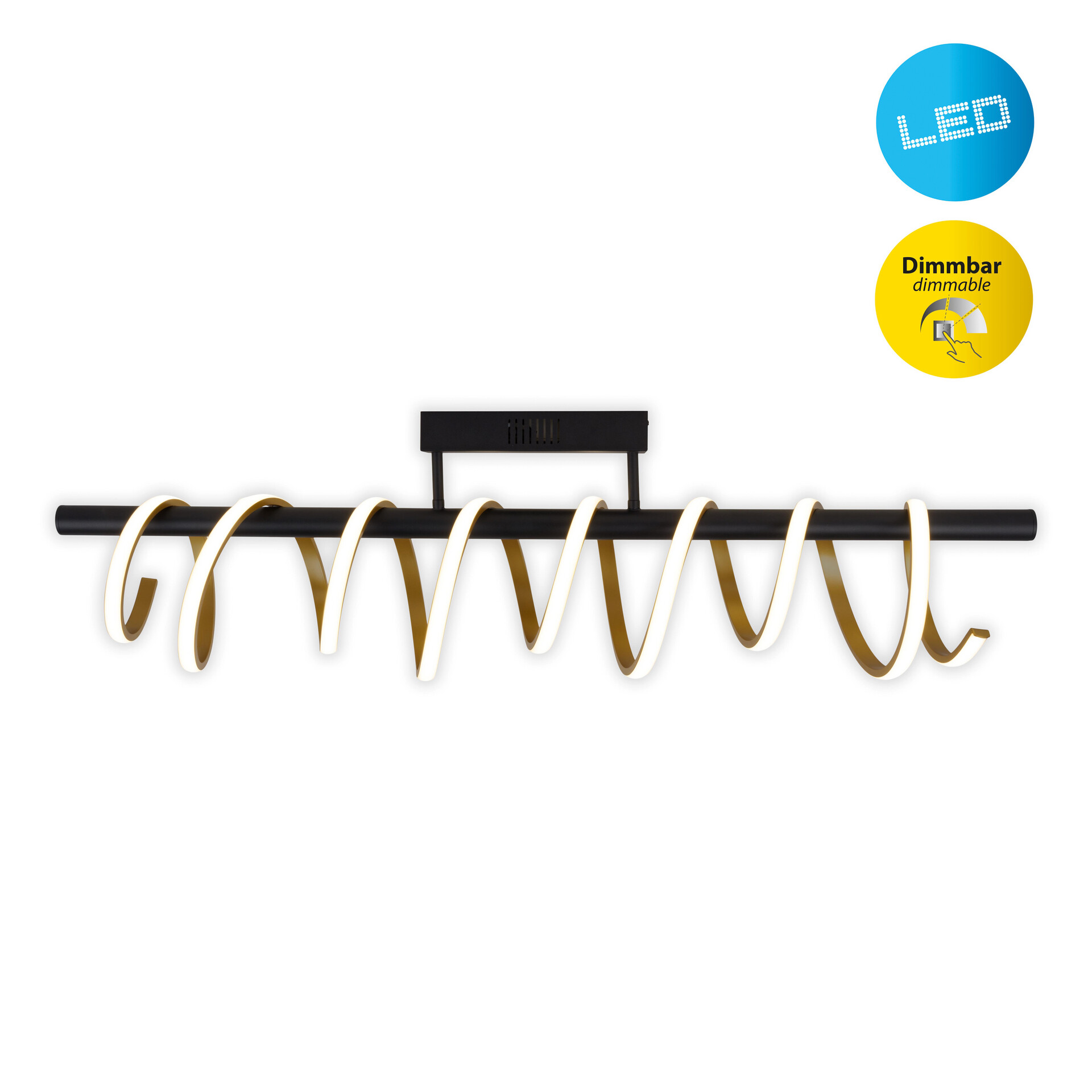 Näve Leuchten Deckenleuchte 1374358 gold Kunststoff Metall B/H/T: ca. 20x27x100 cm null 1 Brennstellen