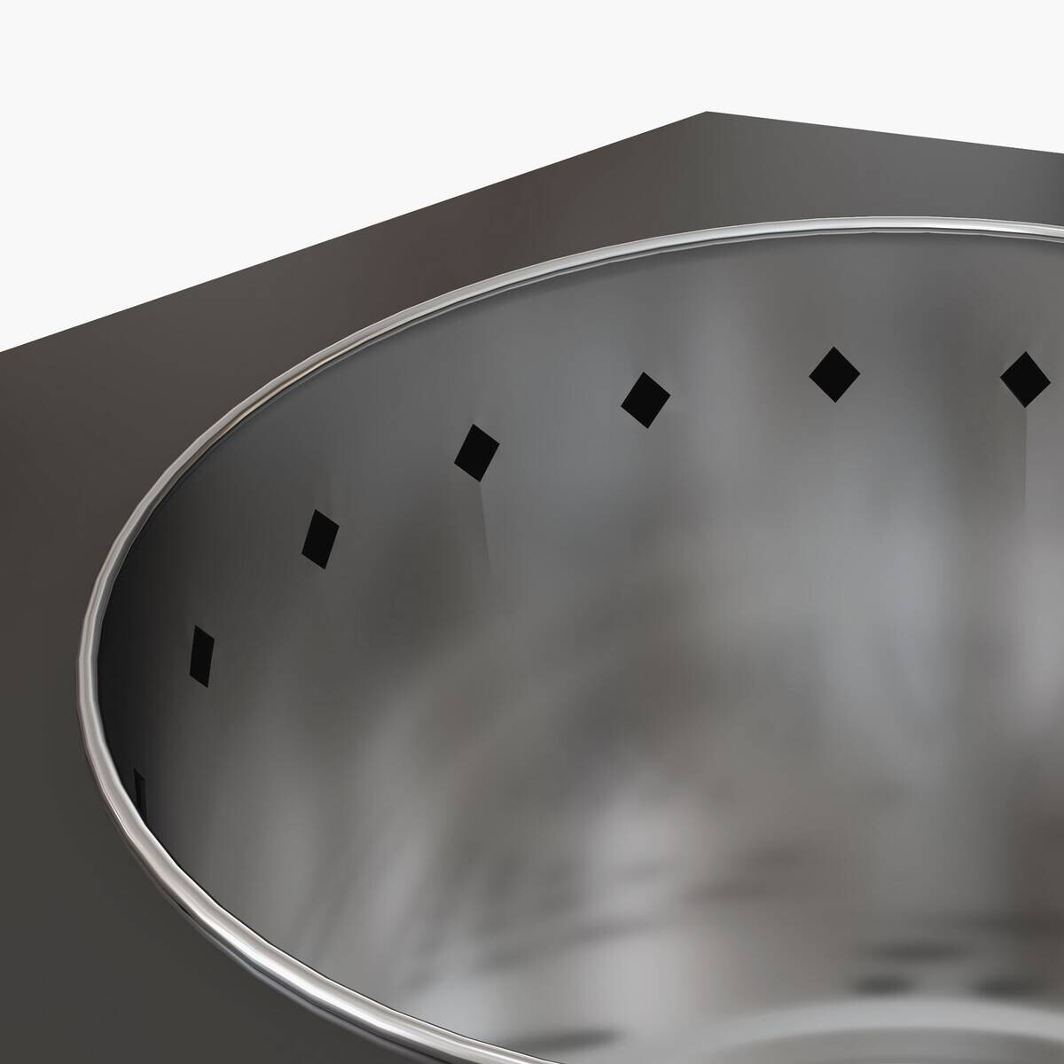 Outsunny Feuerschale schwarz Edelstahl B/H/L: ca. 38,8x46,5x45 cm