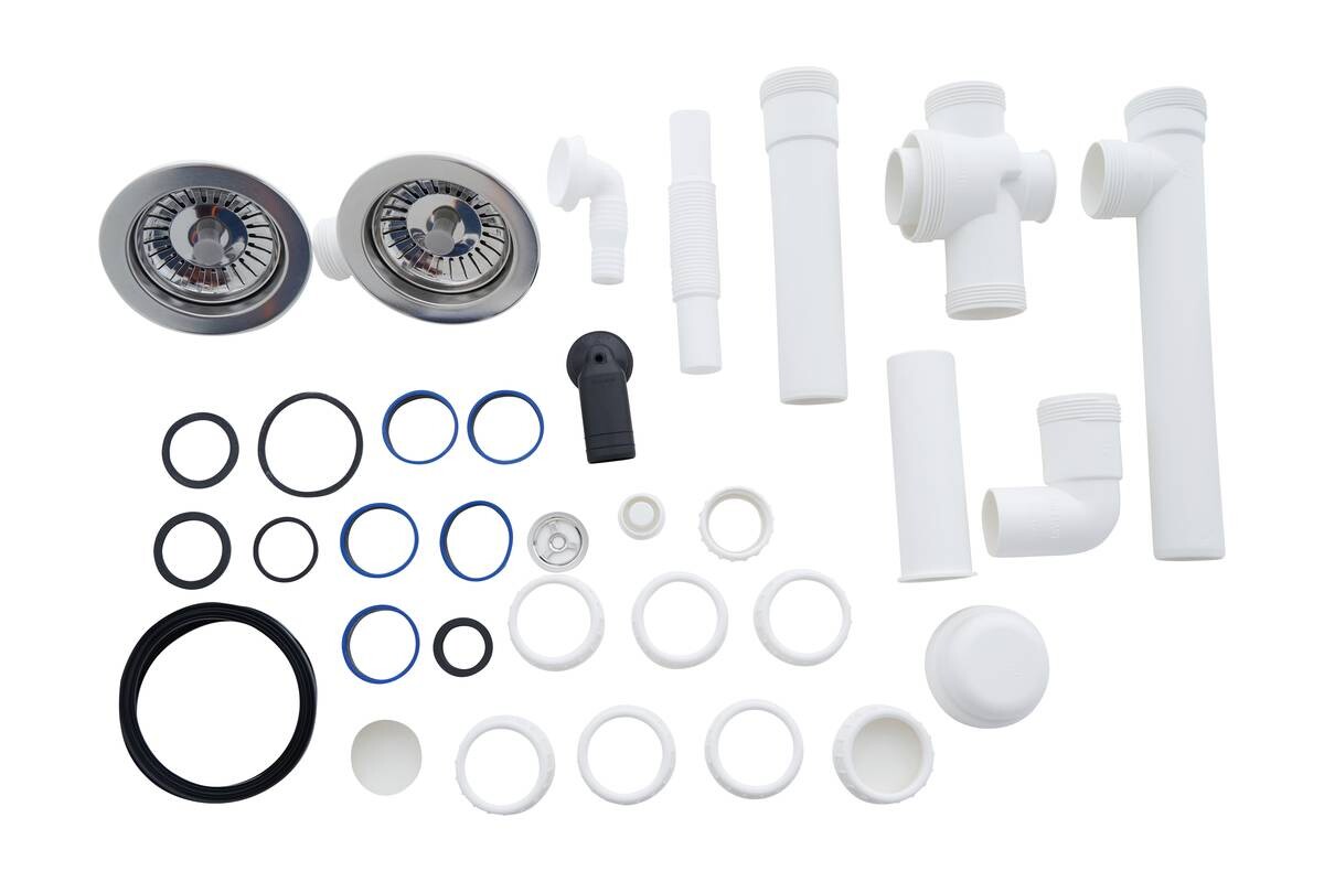 Respekta Einbauspüle Alineo 100 x 50 W weiß Quarzolite B/H/T: ca. 100x21x50 cm