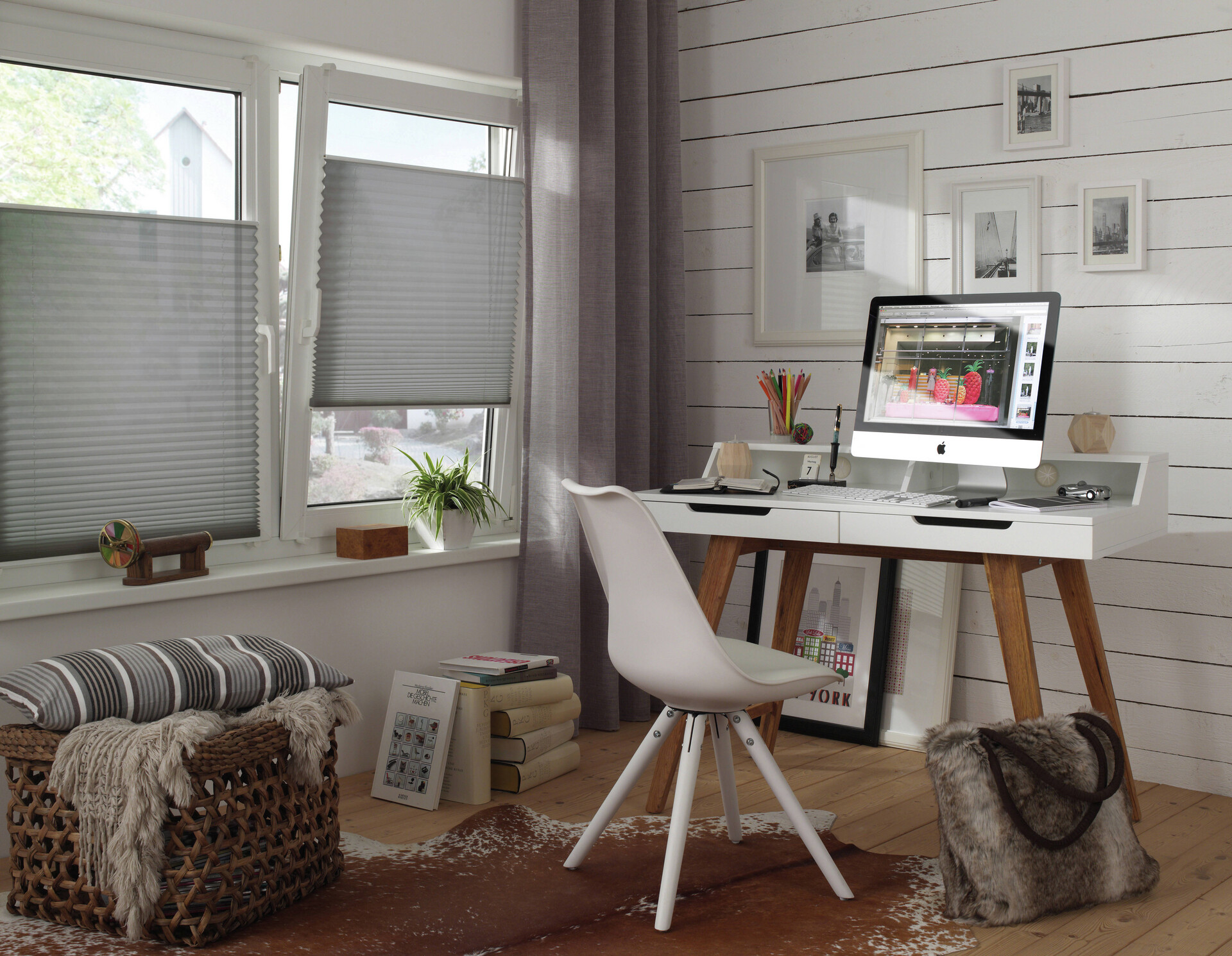 Boviva Spannplissee silber B/L: ca. 55x130 cm