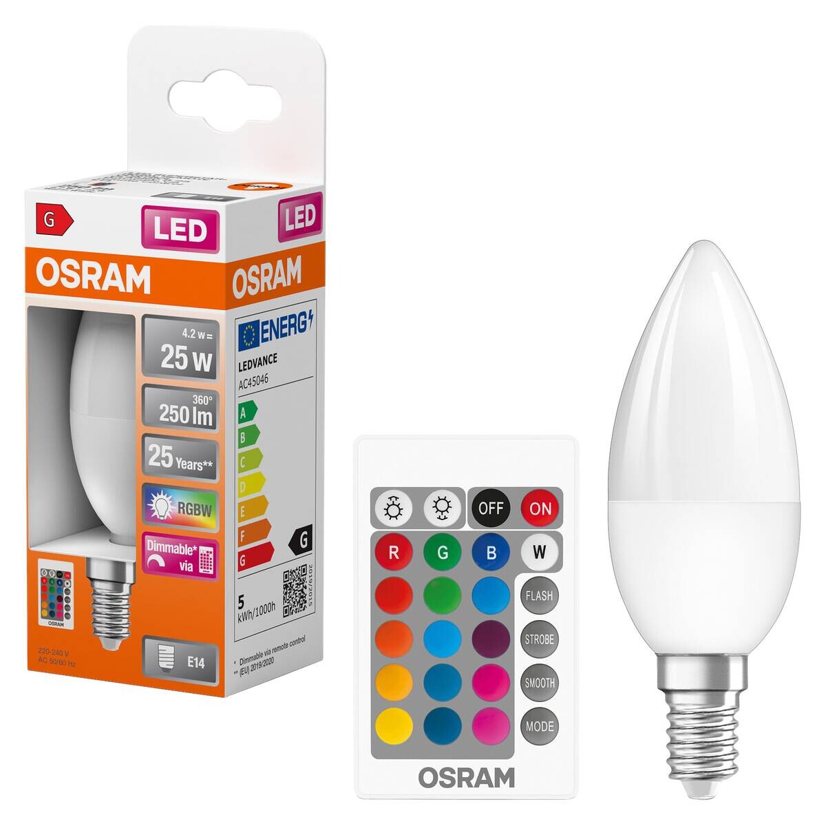 OSRAM Kerzenlampe AC45046 E14