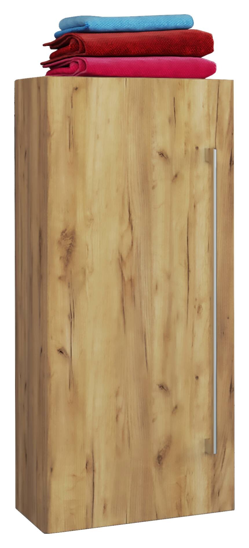 Midischrank Badinos Eiche Honig Nachbildung Alu Optik B/H/T: ca. 33x75x22 cm