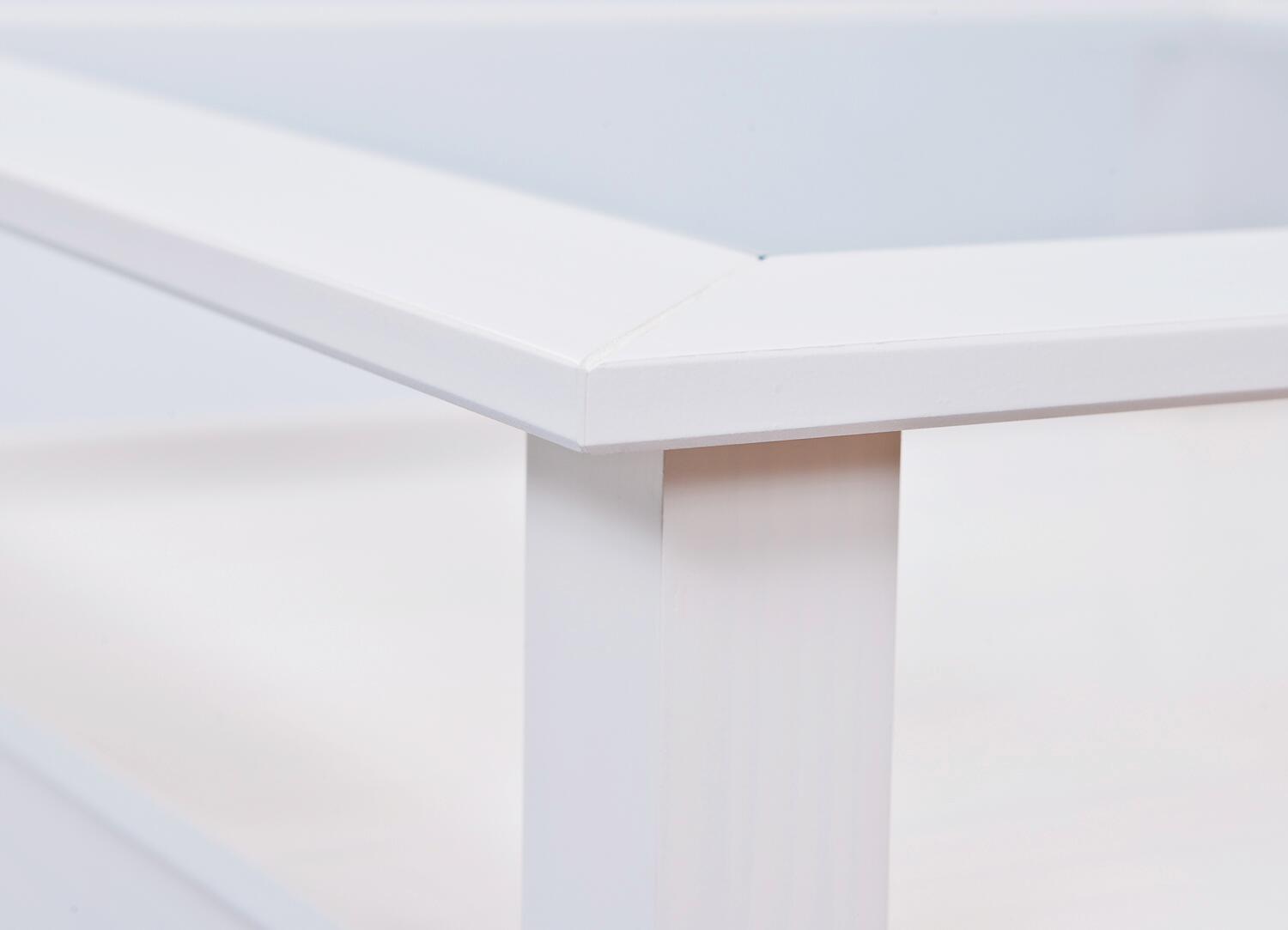 Inter Link Couchtisch Provence weiß Holz B/H/T: ca. 75x45x75 cm