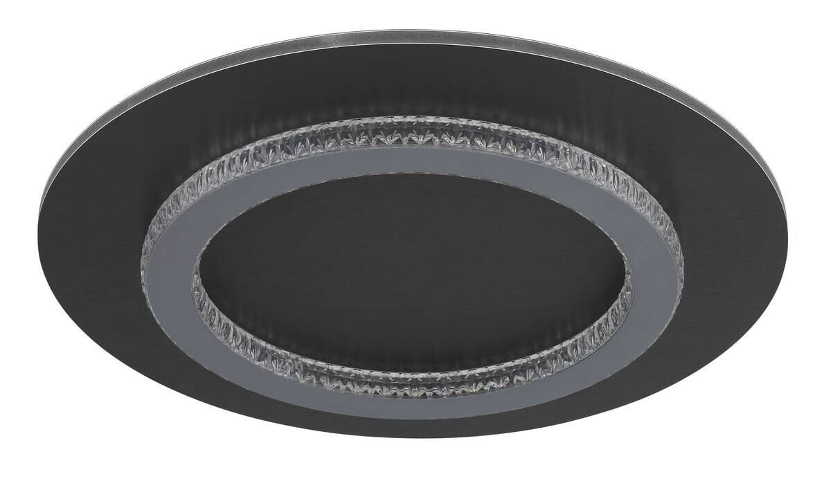 GLOBO LED-Deckenleuchte anthrazit hellgrau mattschwarz Kunststoff Metall H/D: ca. 5,5x35 cm 1 Brennstellen