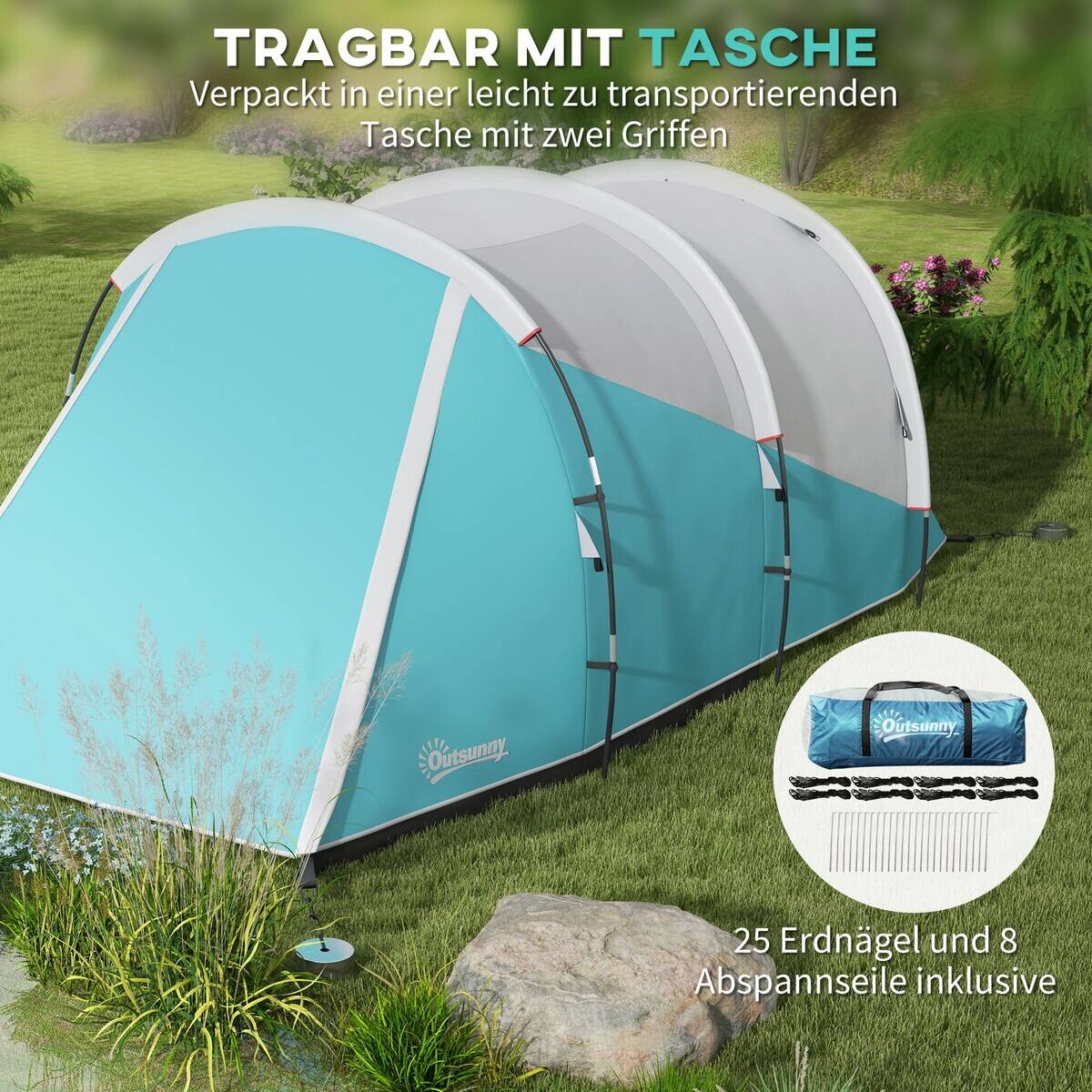 Outsunny Campingzelt B/H/L: ca. 260x190x460 cm