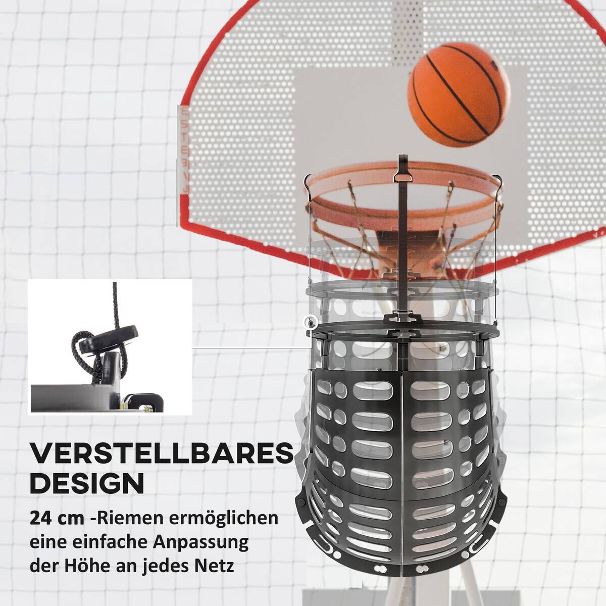 SPORTNOW Basketball Rebounder schwarz B/H/L: ca. 35,6x75,5x35,6 cm