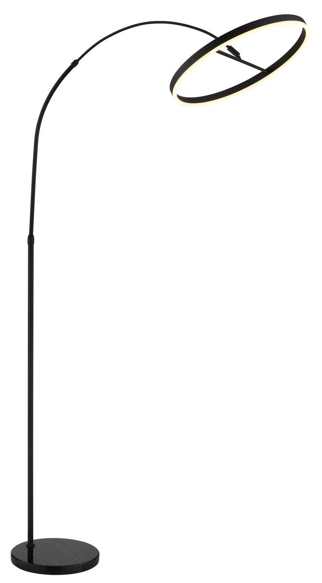 GLOBO LED-Stehleuchte mattschwarz Opal Kunststoff Metall Marmor B/H/L: ca. 50x203x107 cm 1 Brennstellen