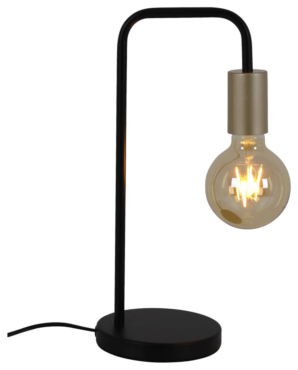 Näve Leuchten Tischleuchte 3168222 schwarz Kunststoff Metall B/H/T: ca. 19x39x14,5 cm E27 1 Brennstellen