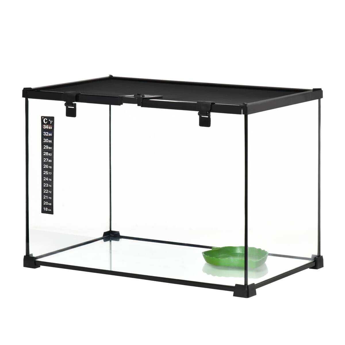 PawHut Terrarium schwarz Edelstahl B/H/L: ca. 30x50x35 cm
